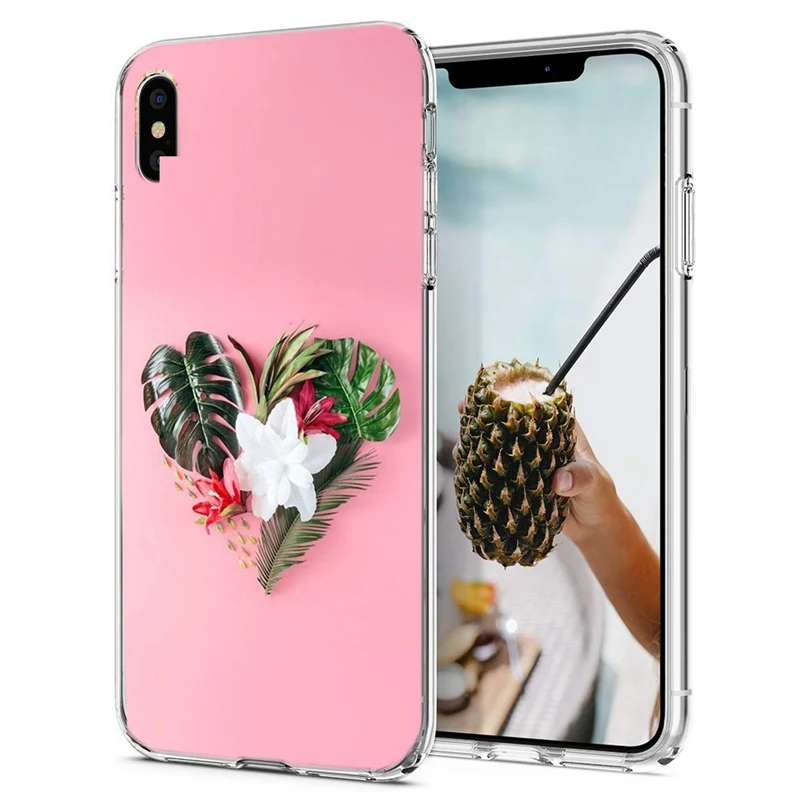 Для iPhone 8 7 6 6S Plus XS XR Max Пластиковая Задняя крышка прекрасный розовый Золотой