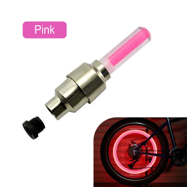 Pink LENTAI колеса автомобиля светодиодный клапан шины крышки для Chevrolet Aveo Lacetti Captiva Kia Rio K2 Ceed Cerato Sorento peugeot 308 207 - Цвет: Pink