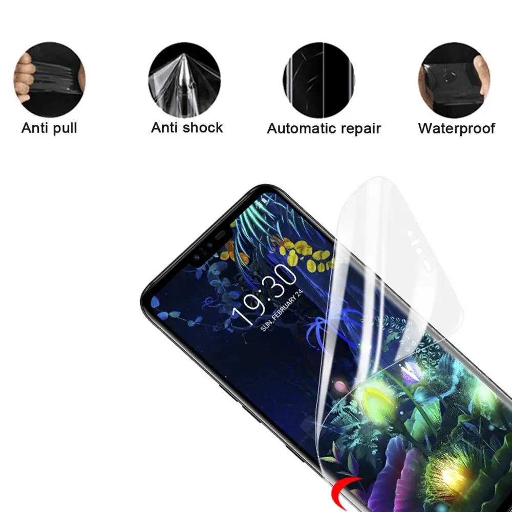 2 шт. передняя и задняя мягкая Гидрогелевая пленка из ТПУ для LG V50 ThinQ полное