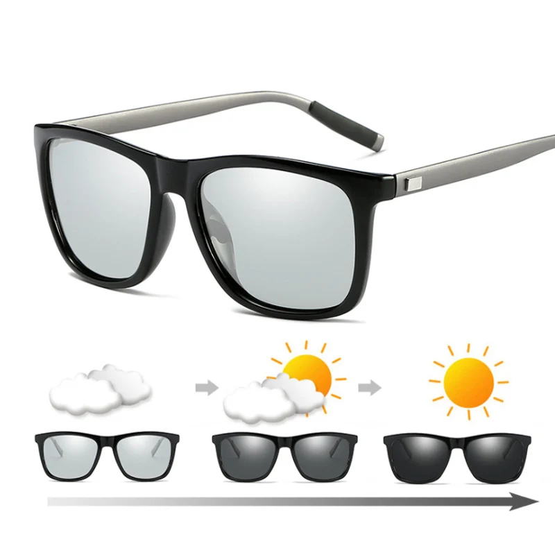 Фотохромные поляризационные солнцезащитные очки для мужчин в стиле милитари