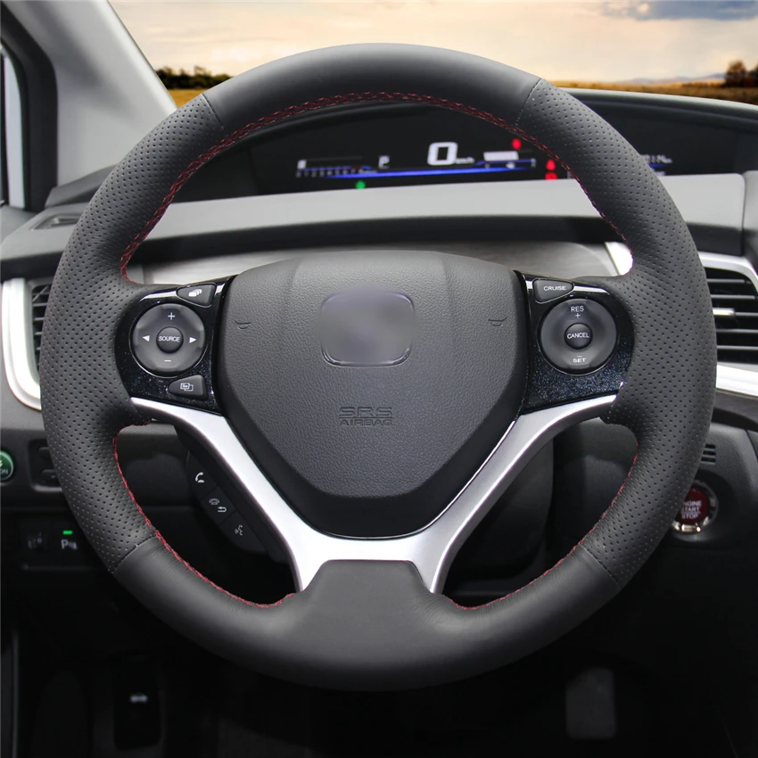 MEWANT черный чехол рулевого колеса автомобиля из искусственной кожи для Honda Civic 9 2012