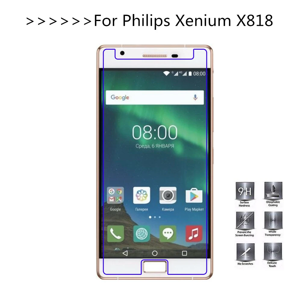 2.5D 0 26 мм 9H Премиум Закаленное стекло для Philips Xenium X818 Защитная пленка экрана |