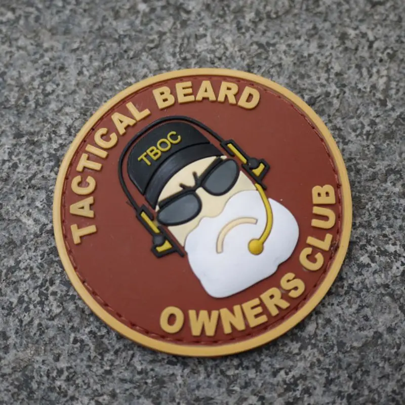 C "Шеврон Tactical Beard" "Клуб собственников" Высококачественная защита окружающей среды ПВХ резиновая нарукавная повязка военный боевой дух - Цвет: C