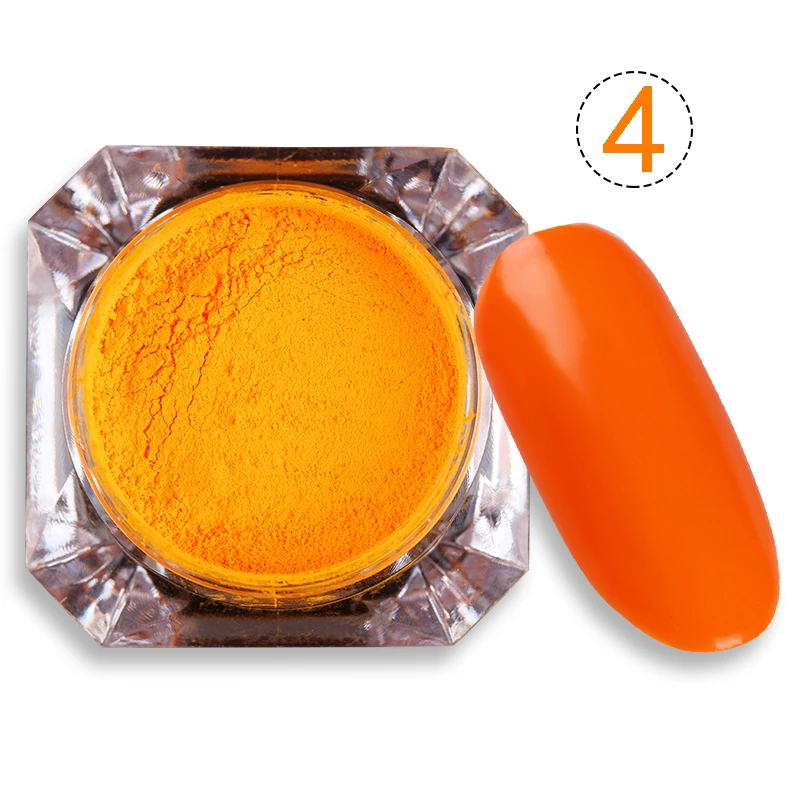 Color 4 1 коробка/2 коробок неоновая Люминесцентная пудра для ногтей блестящее напыление светящийся пигмент Флуоресцентный порошок Блестки для ногтей светится в темноте - Цвет: Color 4