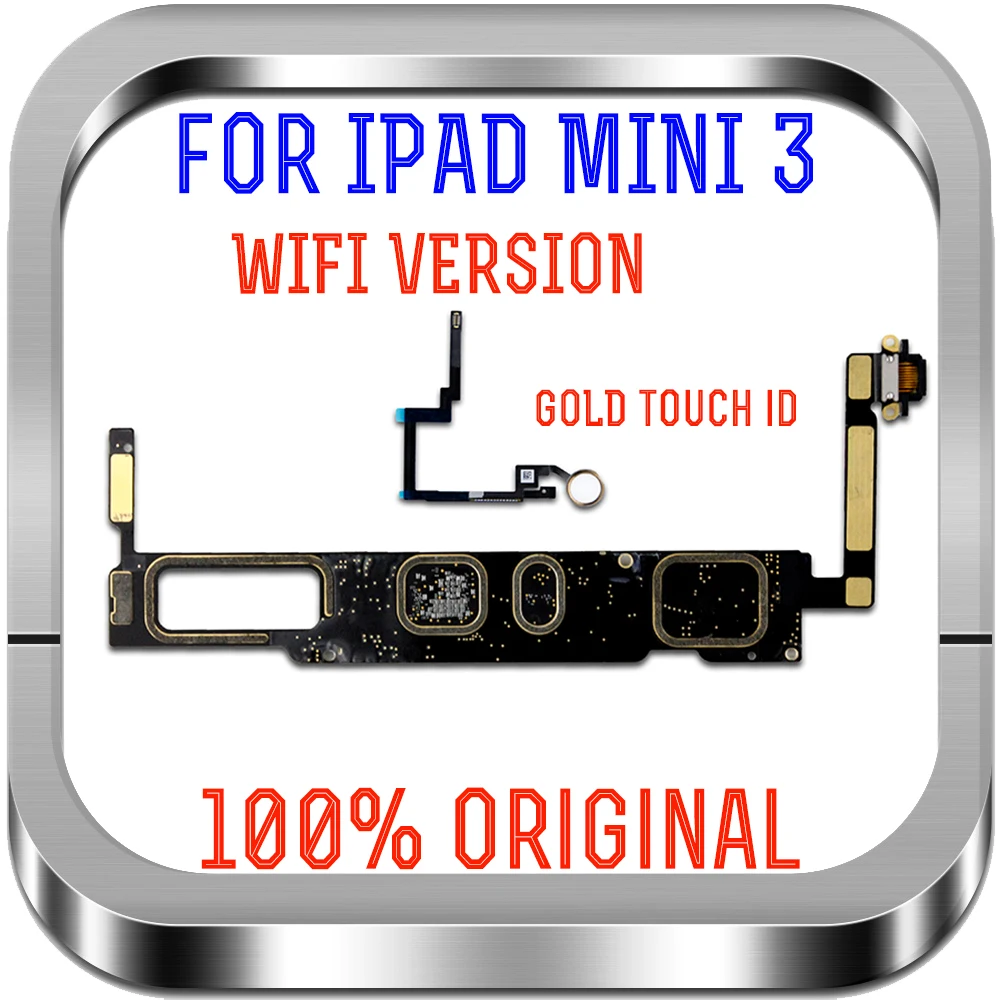 Нет ID для Ipad Mini 3 логические платы Wifi версия для Ipad Mini 3 материнская плата с системой IOS 3 цвета 4 выбор