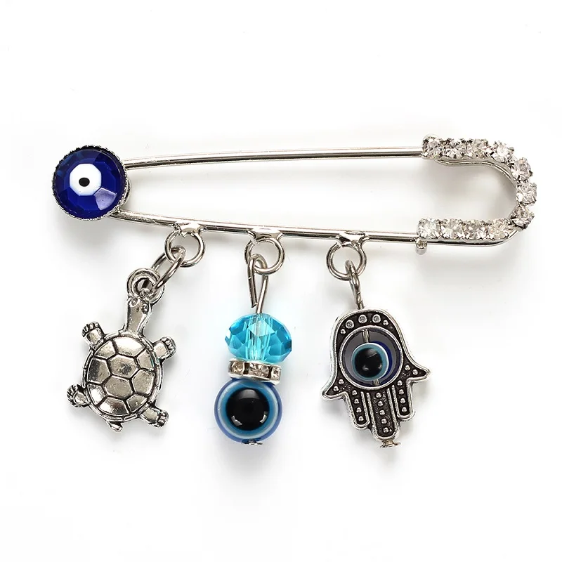 5 MEIBEADS, Винтажная брошь из сплава от сглаза, булавки, металлические булавки для шарфа, брошь, серия, рождественский подарок, банкетные аксессуары для свадеб EY5066 - Окраска металла: 5