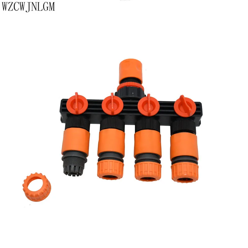 Разветвитель для садового орошения с 4 ходовым краном 1 шт.|hose fitting|1/2 hose connectoradapter |