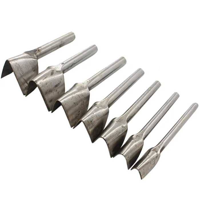 

10/15/20/25/30/35/40mm 7Pcs Leather V -shaped Punch Craft Belt Strap Wallet Bag End DIY Set Chisel Tool Steel wearable