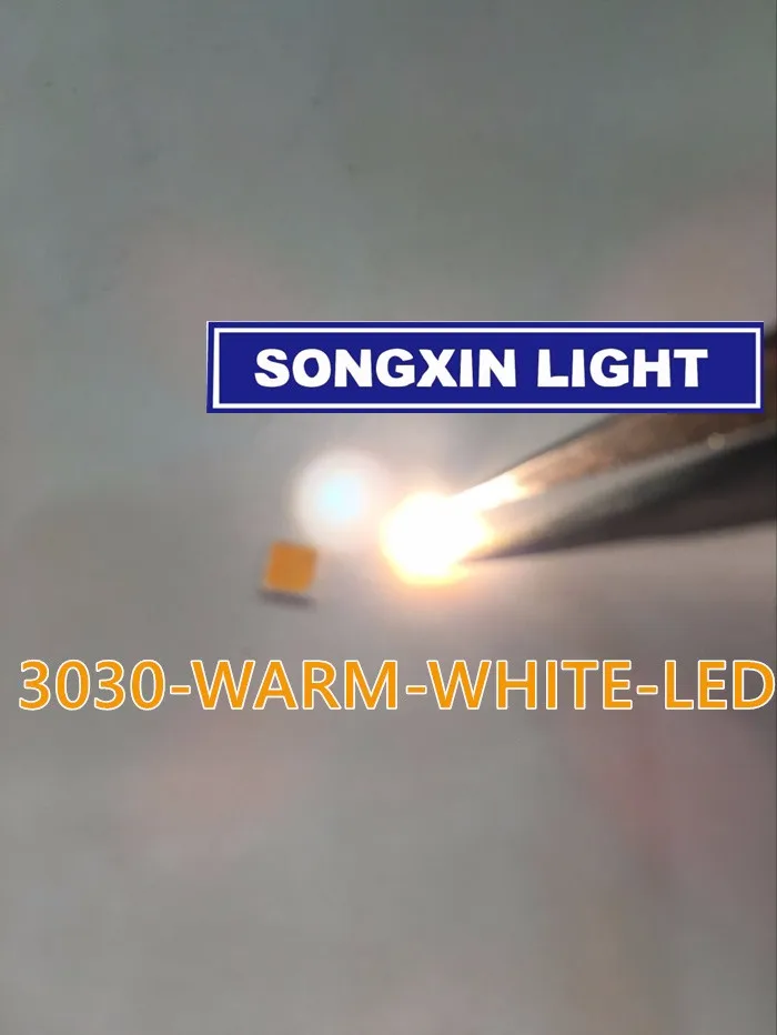 50 шт. светодиодный прожектор NICHIA SMD 3030 3000K теплый белый 1 Вт 240 мА для освещения |