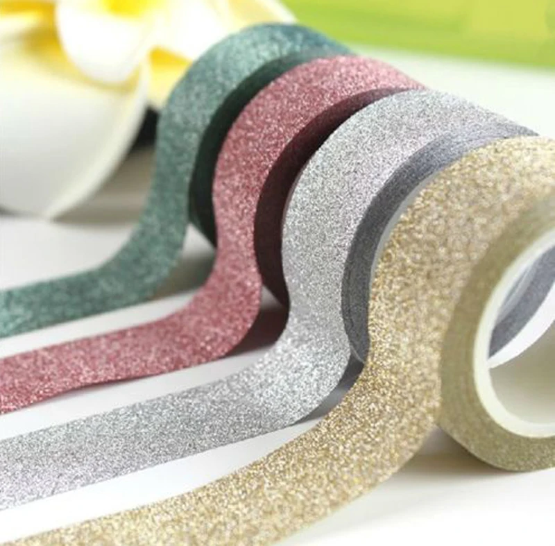 5 м DIY самоклеящаяся блестящая бумага Васи бумажная лента стикер Свадьба День