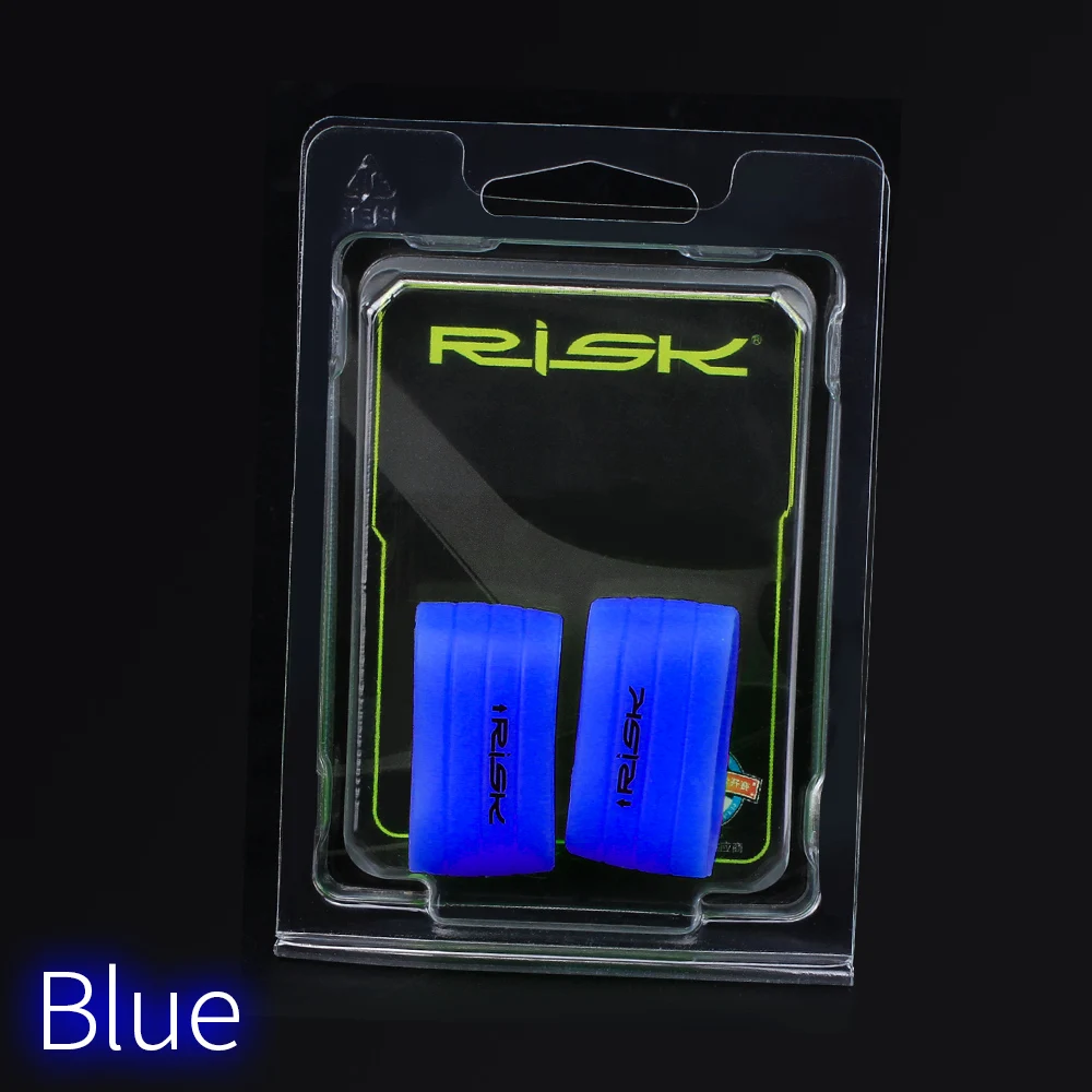 Blue 1 пара велосипедная лента для руля фиксирующий рукав силиконовый резиновый противоскользящий дорожный велосипед заглушки водонепроницаемое защитное кольцо - Цвет: Blue