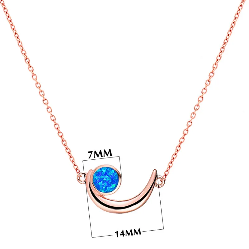 Женское Ожерелье в стиле бохо с маленькой подвеской виде Луны чокер из розового