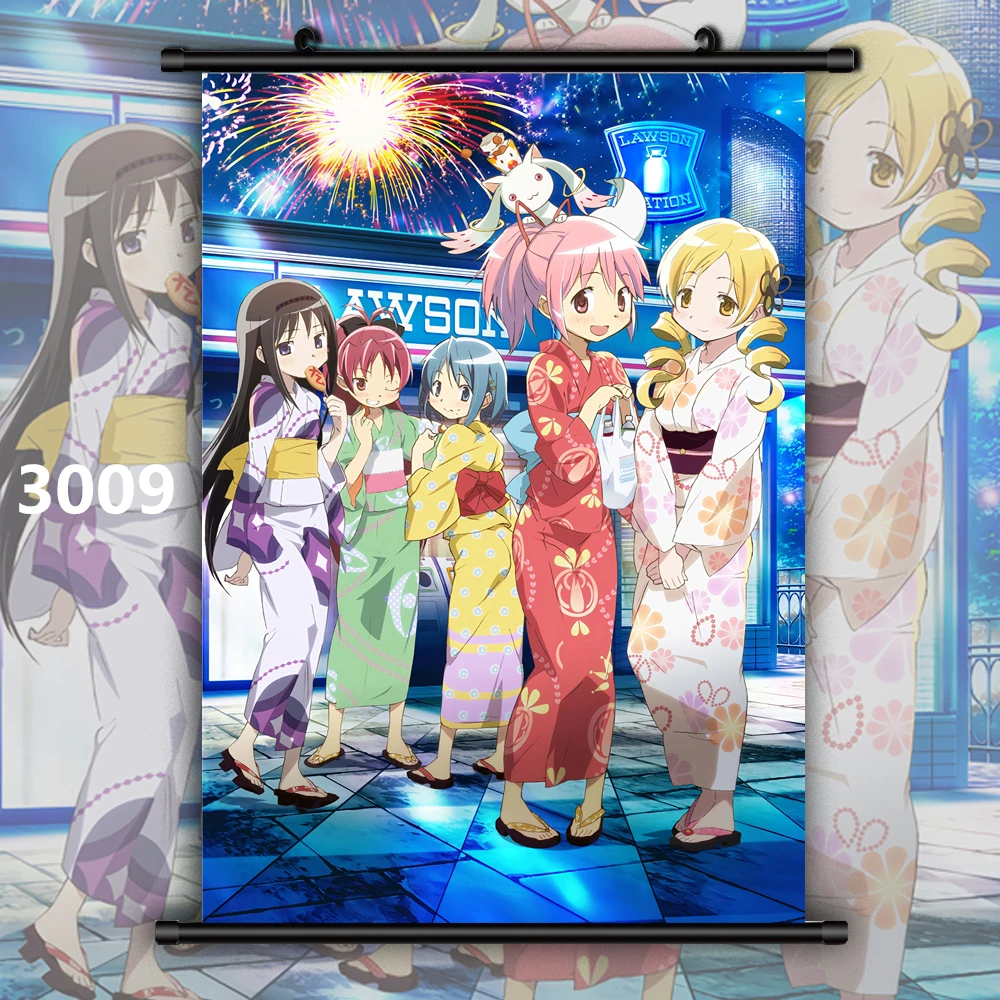3009 Puella Magi Madoka Magica Аниме Манга плакат в рулоне A - Цвет: 3009