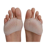 1 pair silicone gel forefoot pads for women metatarsal pads corns blister pads breathable white high heels half yard insole