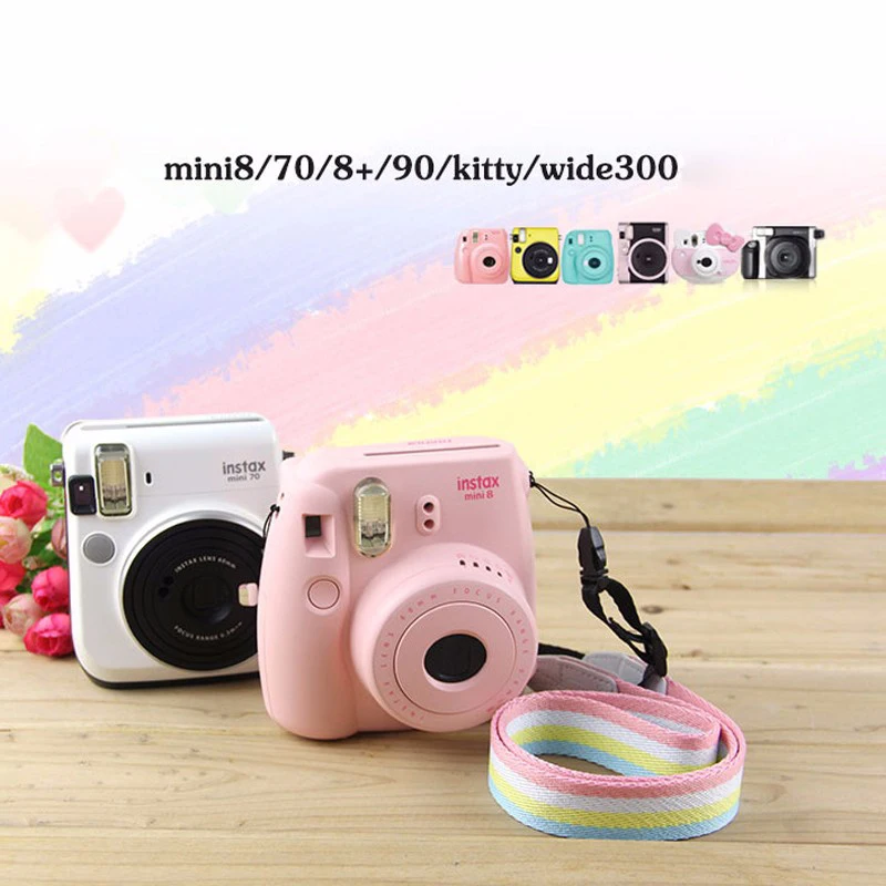 Для моментального фотоаппарата Polaroid фотоаппарата моментальной печати Fujifilm Instax Mini9/25/70 90 мини Камера Универсальный Цвет милые Камера ремешок шнурок 1,2 м шнурки Цвет Фул ремень
