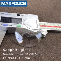 watch glass anti scratch sapphire double dome thick 1 51 41 7mm diameter 30 mm to 39 5 mm crystal transparent 1 piece