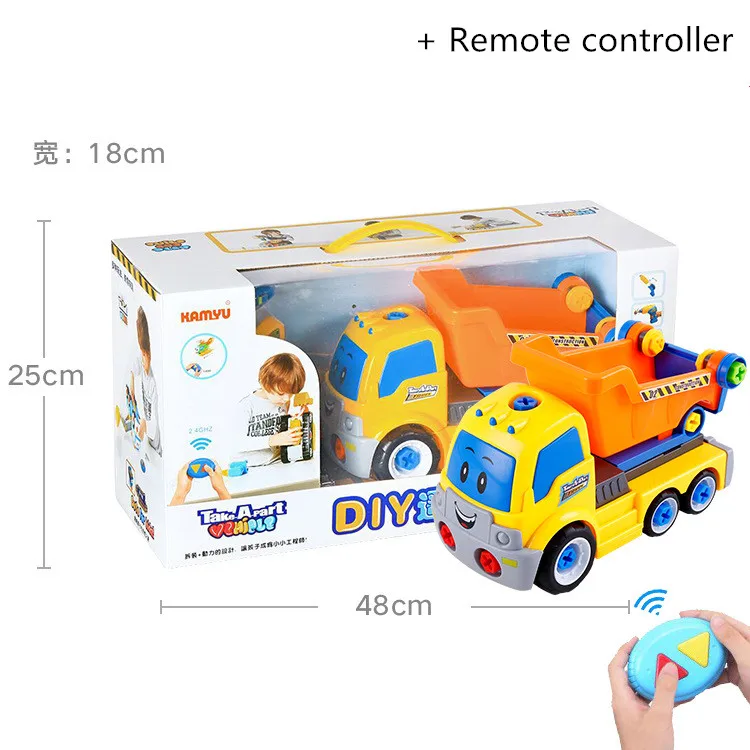 Car011RCTransport DIY разборка сборки игрушки для детей инженер грузовик автомобили, вертолет поезд Обучающие блоки игрушки отвертка гайка# car007 - Цвет: Car011RCTransport