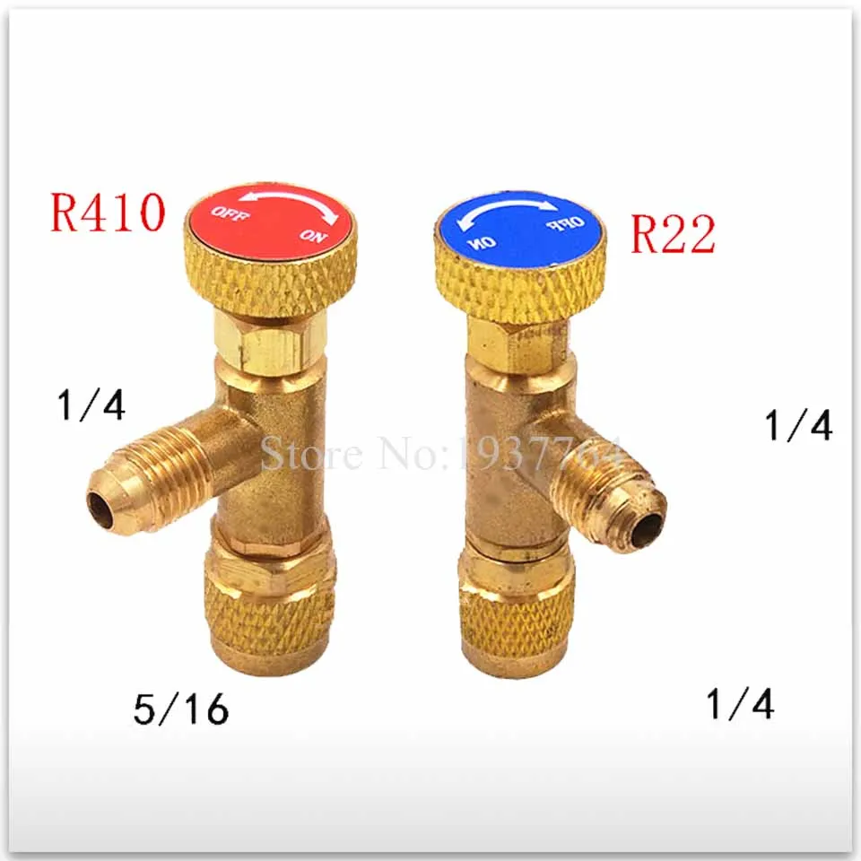 

2pcs/set new for fluorine Refrigeration Valve Safety Adapter R22 R410