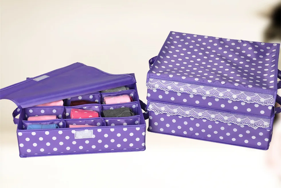 Модный Цветной Складной футляр для хранения сумка в сетку с узором бюстгальтера