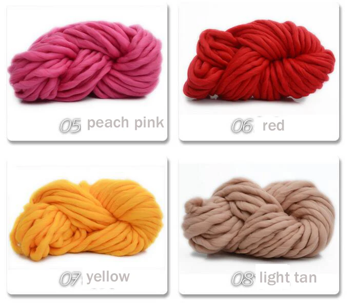 250g/Pc Super Bulky Arm Knitting Wool Roving Knitted Blanket Chunky Yarn Thick For Knitting/Crochet/Carpet/Hats | Дом и сад