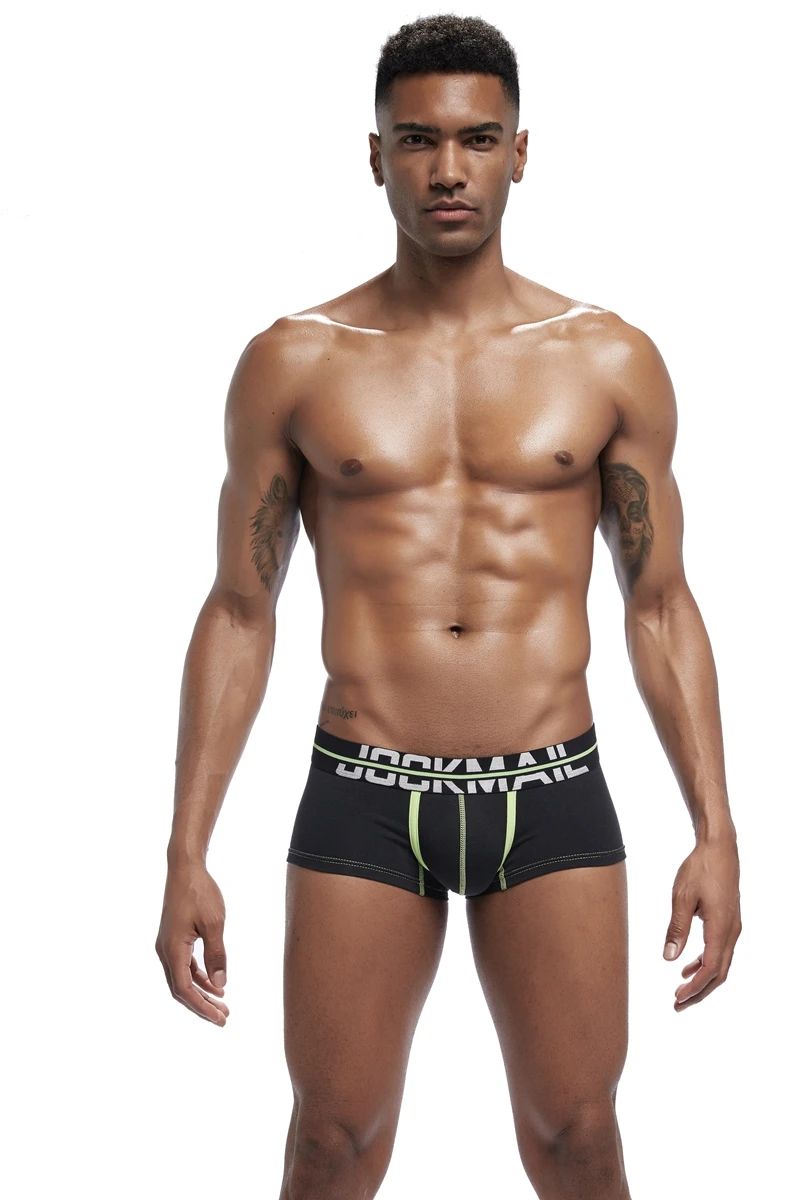 JOCKMAIL, сексуальное мужское нижнее белье, боксеры, хлопок, боксерские шорты, мужские боксеры, homme, Gay Cueca, боксеры, мужские трусы, u-образные выпуклые, с мешочком для пениса