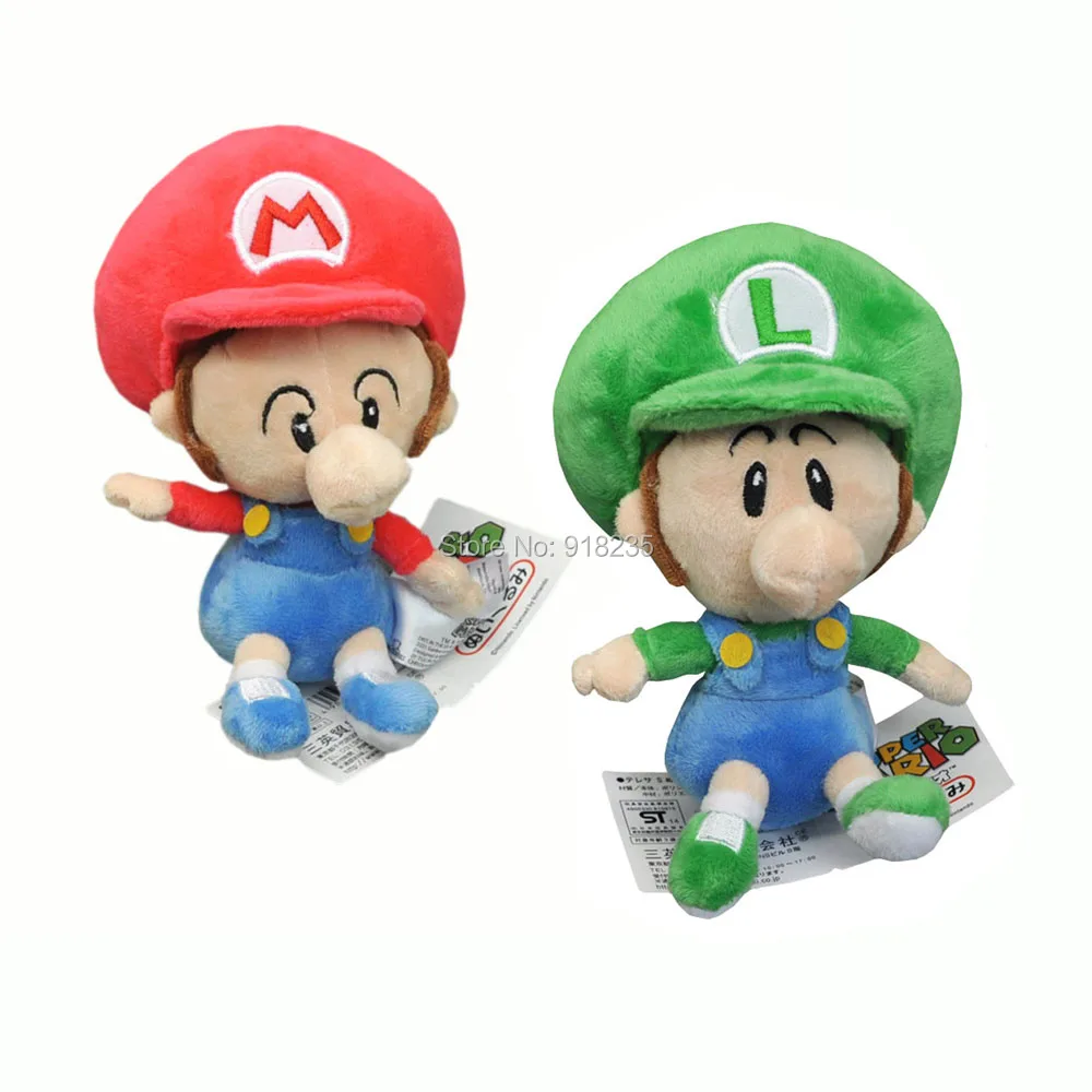 6 &quot M L детские плюшевые куклы мягкие Подарочные игрушки в розницу|mario bros|mario babybaby