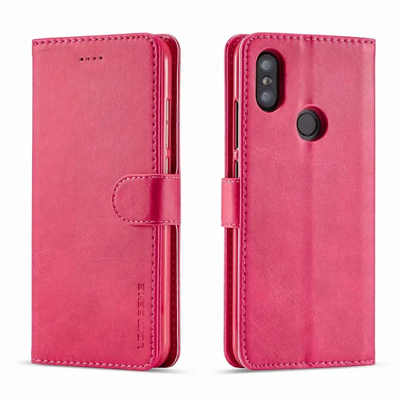 Rose Red Чехол s для Xiaomi mi A2 Lite чехол Роскошный винтажный кошелек магнит кожаный чехол-книжка для телефона для Xio mi Red mi A 2 Lite A2Lite Coque - Цвет: Rose Red