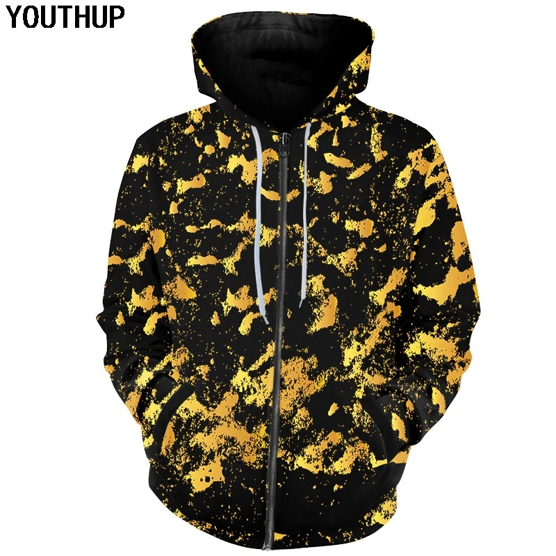 

YOUTHUP крутые 3D толстовки для мужчин и женщин на молнии мужские толстовки на молнии с рисунком брызги с капюшоном Мужские хипстерские 3d Пулове...
