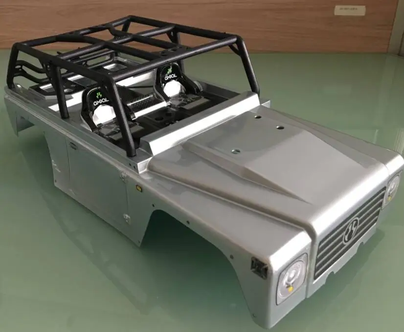 1/10 фото Окрашенный корпус с колесной базой на крышу 285 мм для RC Crawler Tamiya CC01 D90 Laand Rover