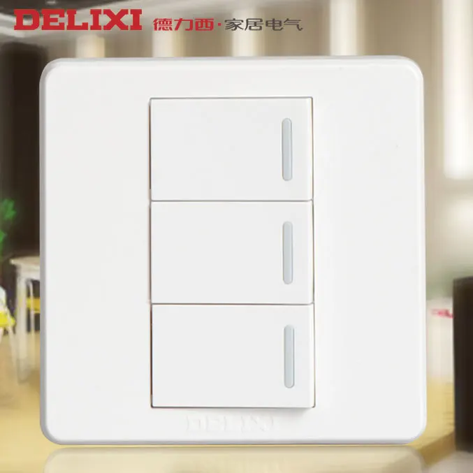 West Germany 86 type wall switch socket panel CD310 triple double control three open genuine concealed |