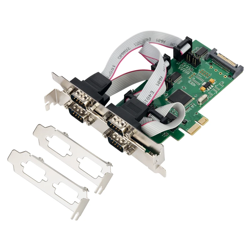 PCI express 4 порта последовательная карта промышленный мульти RS-232 DB9 COM порт адаптер
