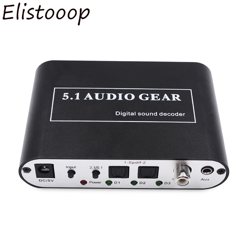 5.1 CH Аудио Декодер SPDIF Коаксиальный в RCA DTS AC3 Цифровой Усилитель Аналоговый Конвертер для PS3 DVD плеер Xbox горячий вкл.