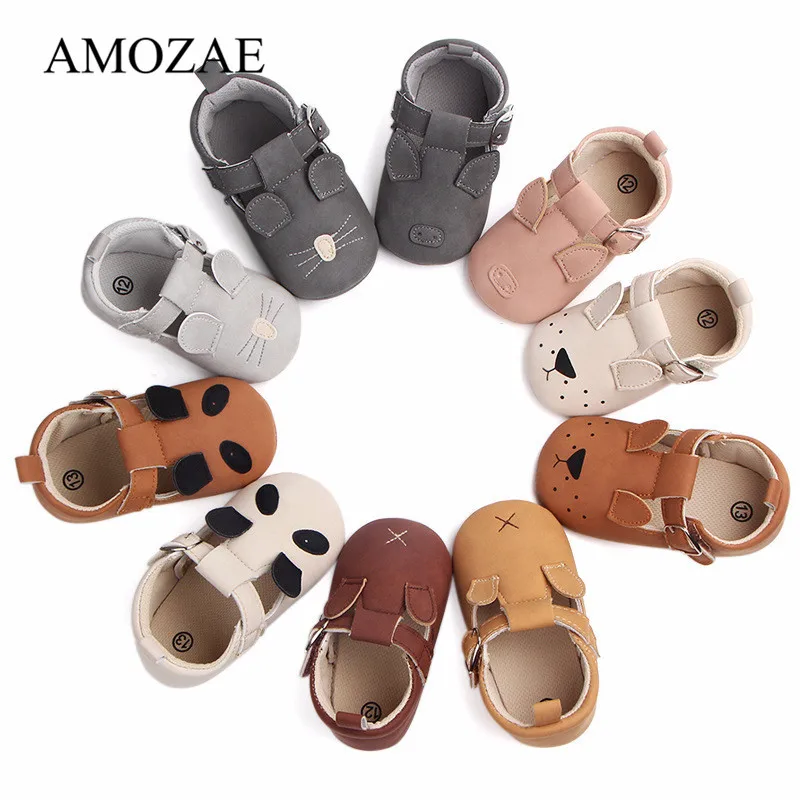 

Baby Cute Shoes Cartoon Animal Pattern Baby Boys Girls First Walker For Newborn Soft Soles PU Leather Footwear Toddler Shoes