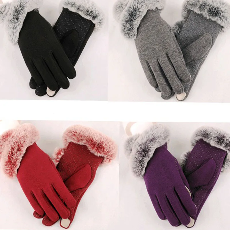 2020 Новое поступление теплые варежки из кроличьего меха зимние перчатки