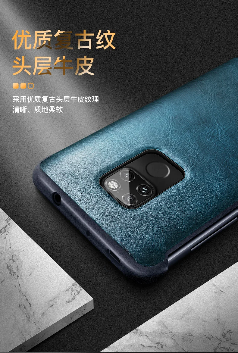XOOMZ брендовый деловой чехол из натуральной кожи для huawei mate 20 Pro, умный спящий воловьей кожи, умный чехол для телефона huawei mate 20