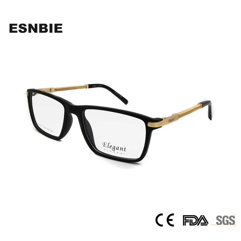 ESNBIE Rectangle Eyeglass Frame Myopia Men'S Designer Prescription Eye Glasses Frame For Men