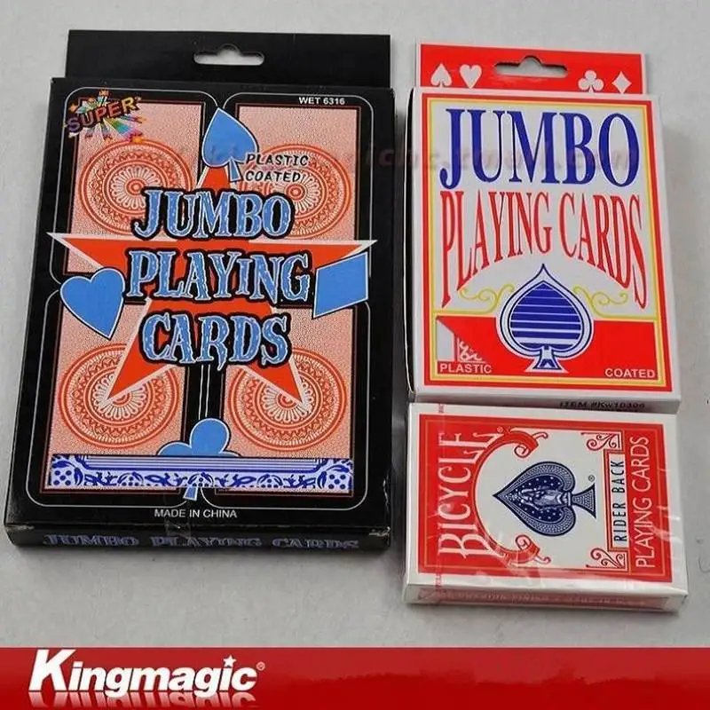 

Волшебные покерные волшебные карты Kingmagic колода Jumbo (12,7x9 см), волшебные реквизиты