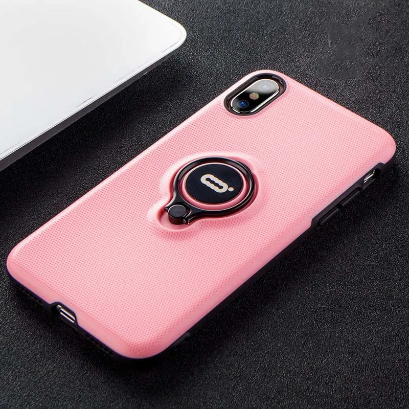 Чехол-подставка с кольцом для IPhone X XS Max XR, тонкий мягкий силиконовый чехол из ТПУ с прозрачной пряжкой, Magentic Kickstand, задняя крышка, Fundas
