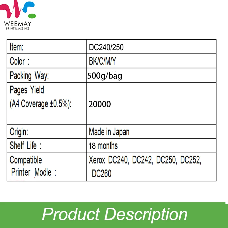 500 г/пакет совместимый с тонером Xerox DC240 242 250 252 260 | Компьютеры и офис