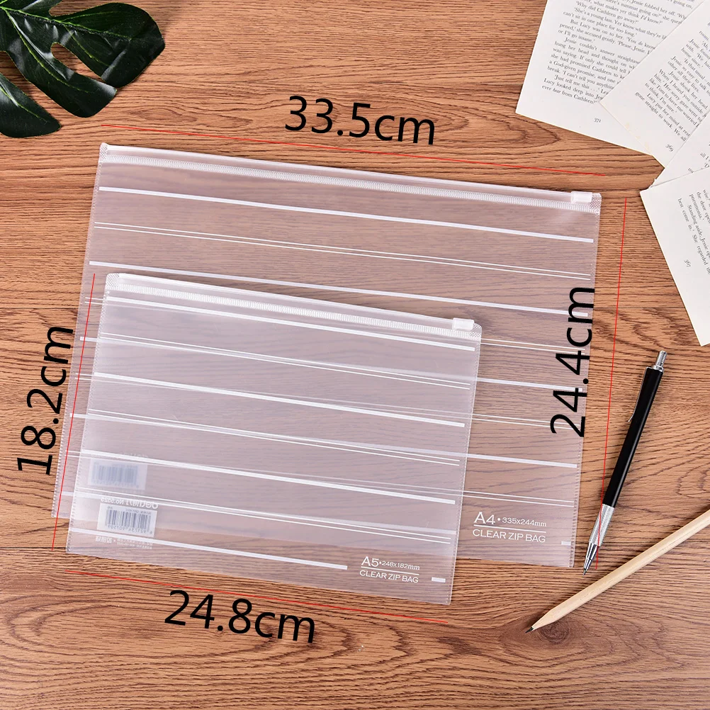 M/LBrief Style Striped Transparent File Bag Document Bags A4 A5 Folder Stationery Filing Production | Канцтовары для офиса и