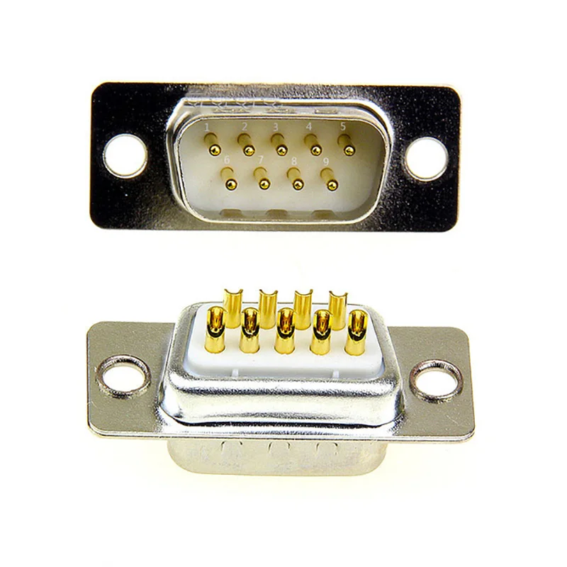 Comopez D SUB DB9 9 PIN 232/485 серийный Мужской Разъем позолоченный медный прямой ножной
