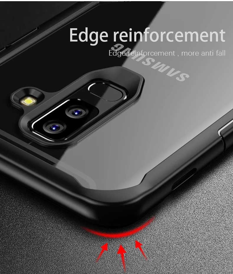 Чехол для Samsung Galaxy A6 A6Plus 2018 мягкий силиконовый + прозрачный защитный чехол на
