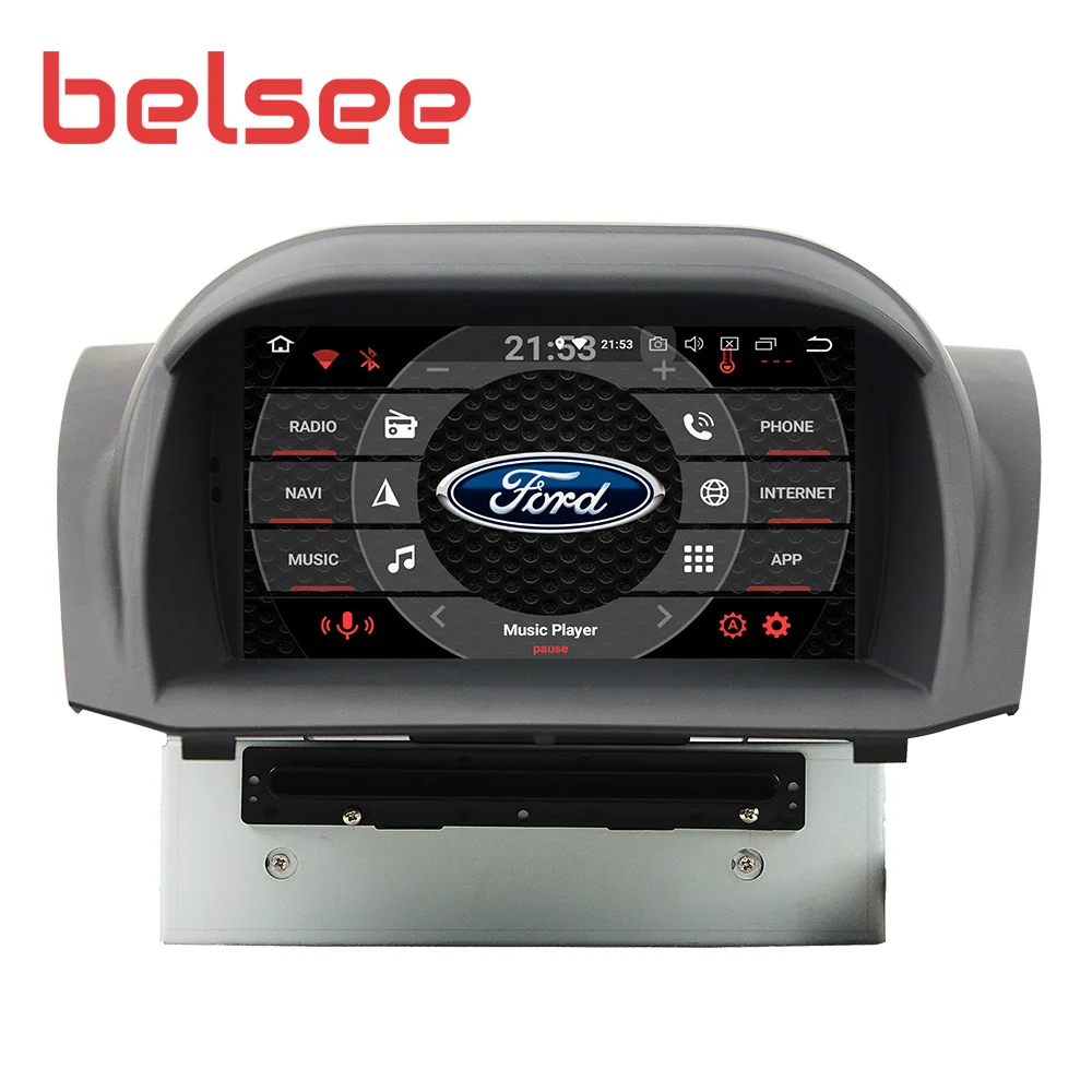 Автомагнитола Belsee Android 9 0 стереомагнитола 4 Гб 64 8 ядер для Ford Fiesta 2013 2014 2015