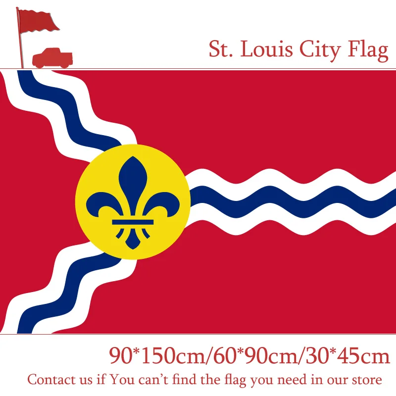 

40*60cm 60*90cm 90*150cm Flying Flag 100d 3x5ft Polyester Hanging Banners 15*21cm Hand Flag St. Louis Kansas City Flag