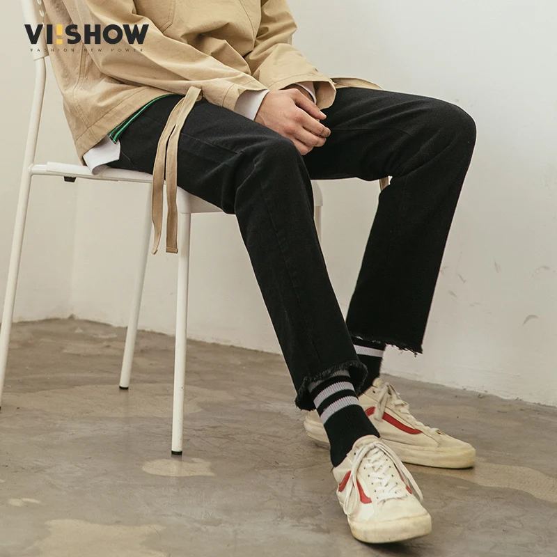 VIISHOW футболки в стиле хип хоп Брендовые мужские джинсы Костюмы простые