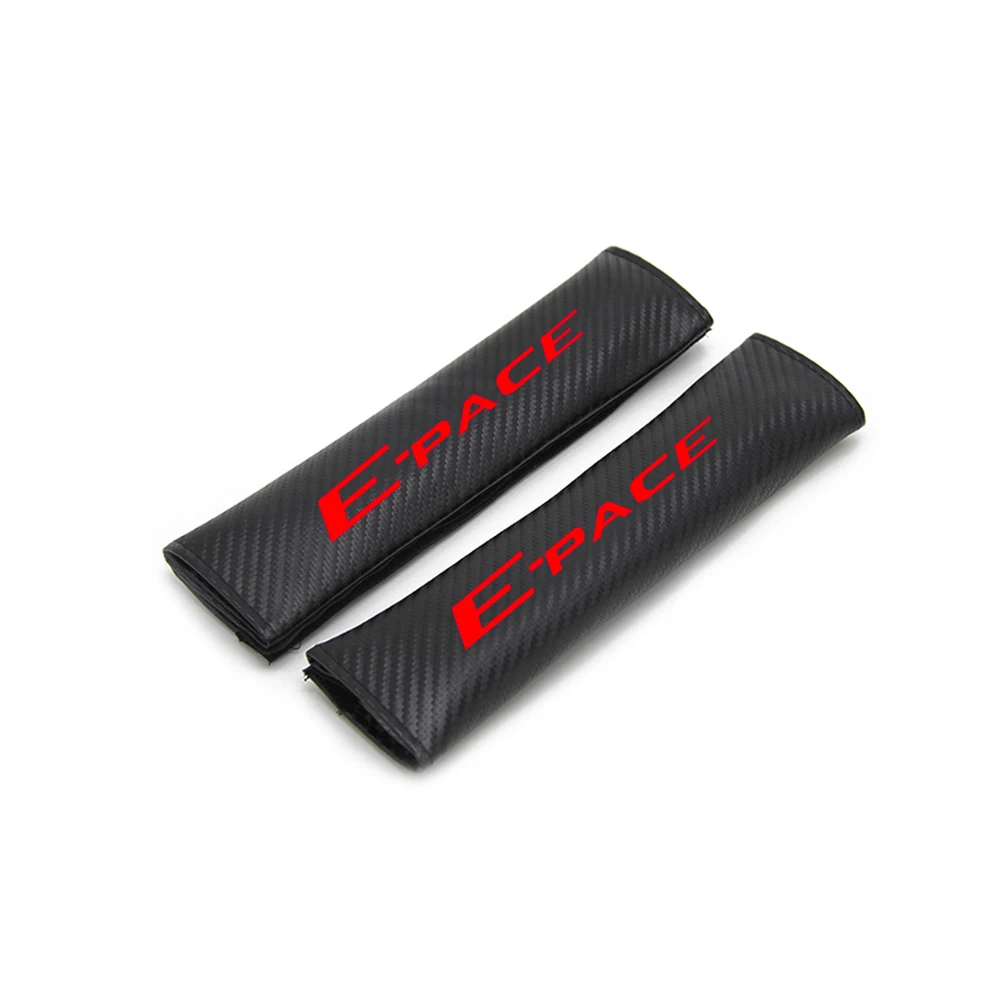 For E-PACE red 2 шт. PU для Jaguar E-PACE XF автомобильный ремень безопасности Наплечные колодки автомобильный ремень безопасности светоотражающий чехол для автомобиля универсальный автомобильный Стайлинг - Название цвета: For E-PACE red