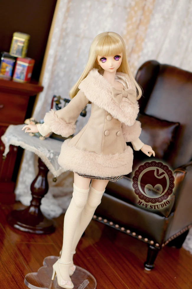 Красивое двубортное пальто для кукол BJD 1/3 CW19|doll clothes|for bjdbjd coat |