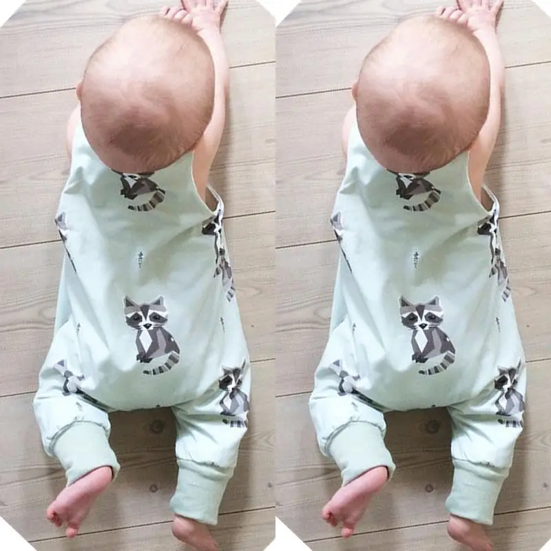 Детский комбинезон без рукавов с животным принтом | Мать и ребенок