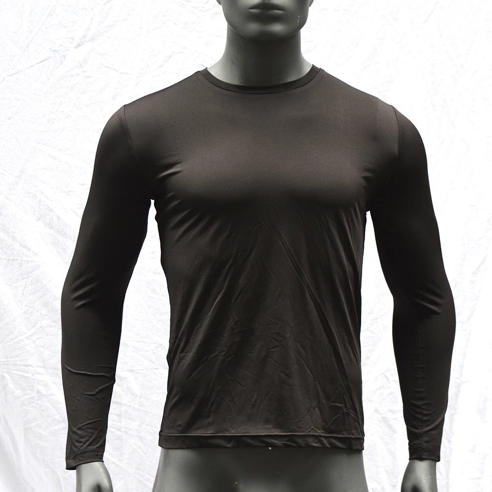 Прямая поставка мужская рубашка с длинным рукавом UPF 50 для серфинга Rashguard сухого