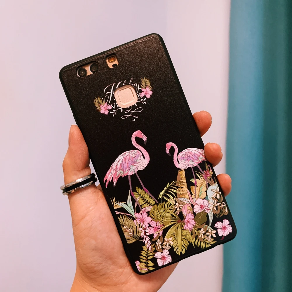 Мягкий силиконовый чехол с цветочным рисунком фламинго для Huawei P9 P10 Plus P20 Mate 9 10 20 Pro